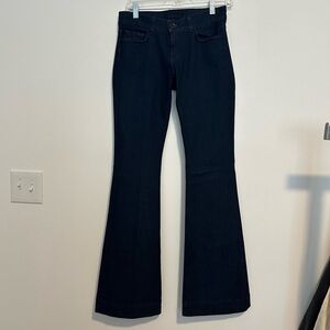 J brand Y2K two way stretch flare leg low rise jeans dark wash